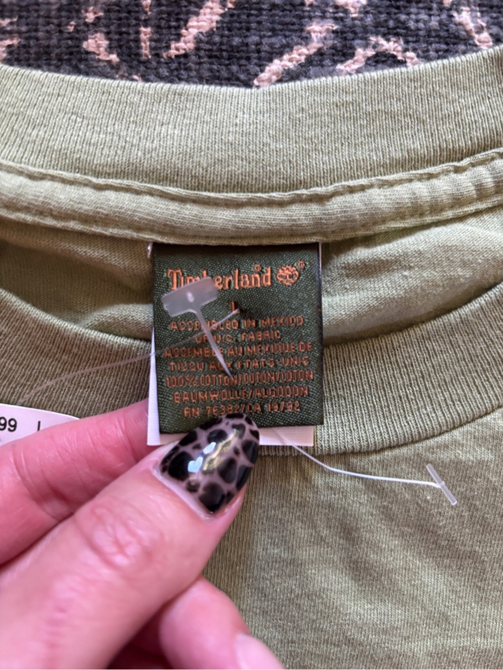 Timberland Olive Green Short-Sleeve Pocket Tee - Picture 2 of 6